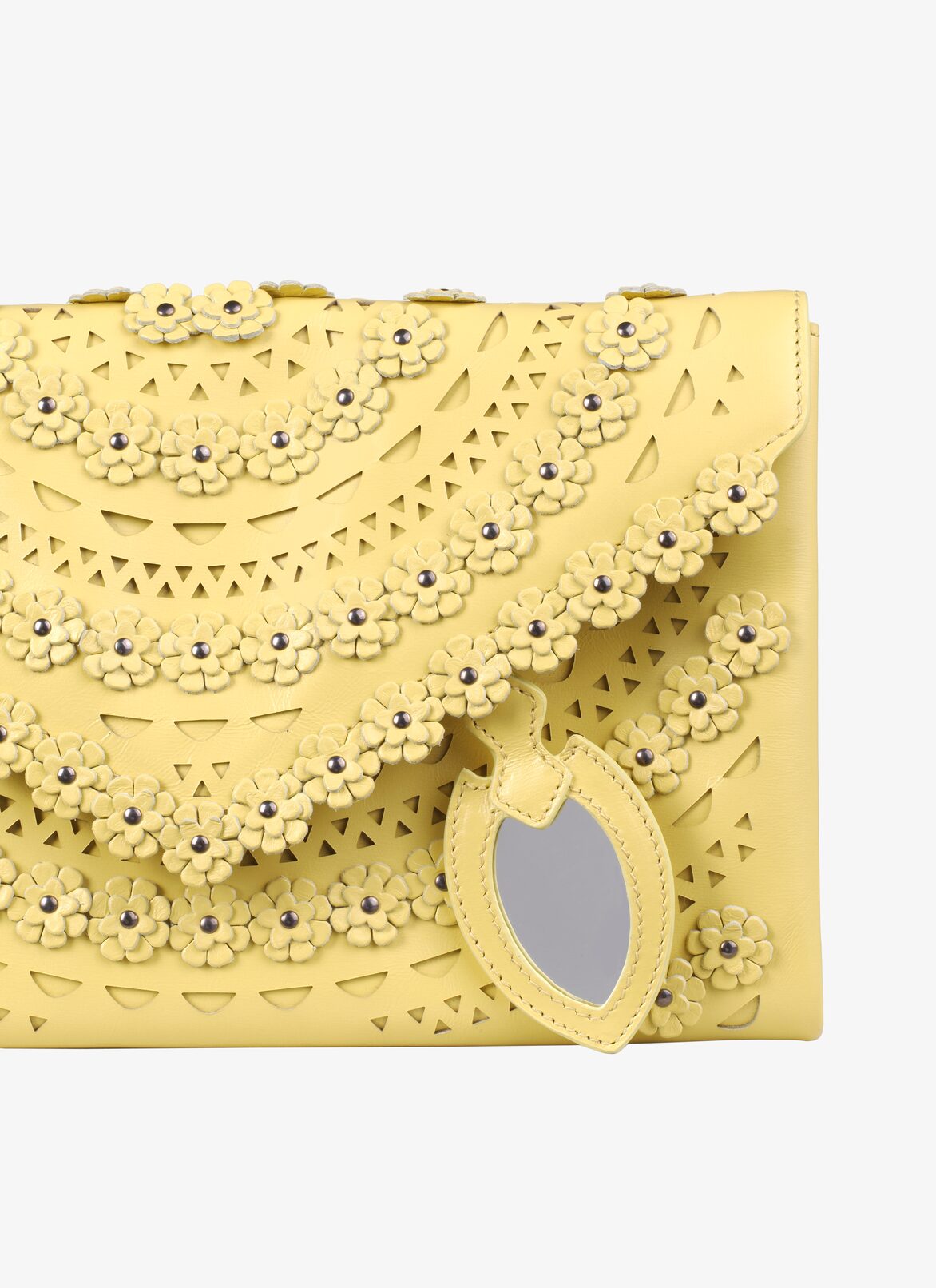 BAG CUIR LUX NEW VIENNE FLEUR TOPAZE ALAÏA GOLDTOPAS BAG CUIR LUX NEW VIENNE FLEUR TOPAZE